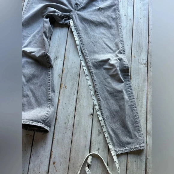 Levi’s, 501 ct, custom taper, gray, slight distressing, size 26 - Picture 5 of 13